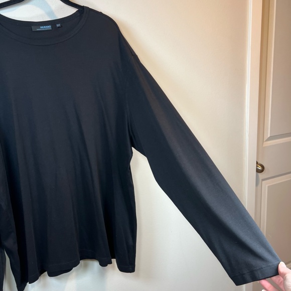 Murano Wardrobe Essentials Mens 100% Cotton Long Sleeve Shirt Black Size 3X Tall - Picture 4 of 9